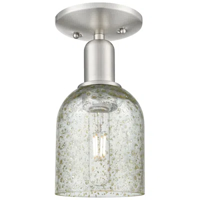 Innovations Lighting Arcadia Caledonia 5"w Brushed Nickel Semi.flush Mount With Mica Shade
