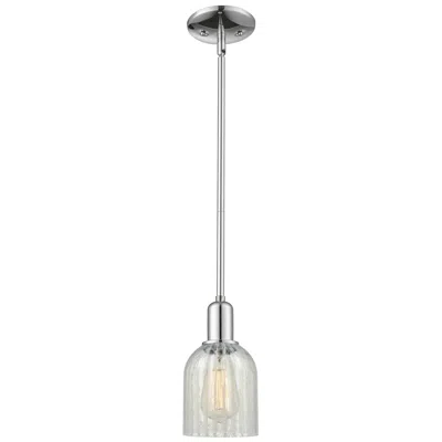 Innovations Lighting Arcadia Caledonia 5"w Chrome Stem Hung Mini Pendant W/ Mouchette Shade