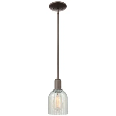 Innovations Lighting Arcadia Caledonia 5"w Oiled Bronze Stem Pendant W/ Mouchette Shade