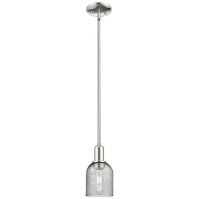 Innovations Lighting Arcadia Caledonia 5"w Polished Nickel Stem Pendant W/ Charcoal Shade