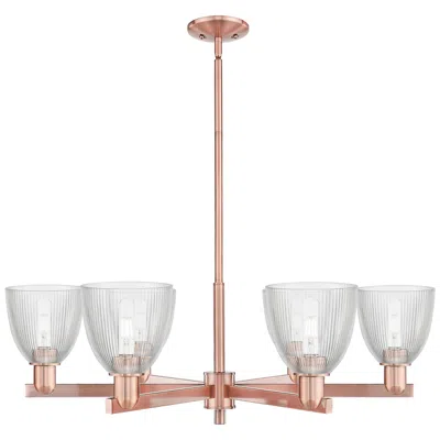 Innovations Lighting Arcadia Castile 36"w 6 Light Copper Stem Chandelier W/ Clear Shade