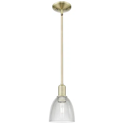 Innovations Lighting Arcadia Castile 6"w Brass Stem Hung Mini Pendant With Clear Shade