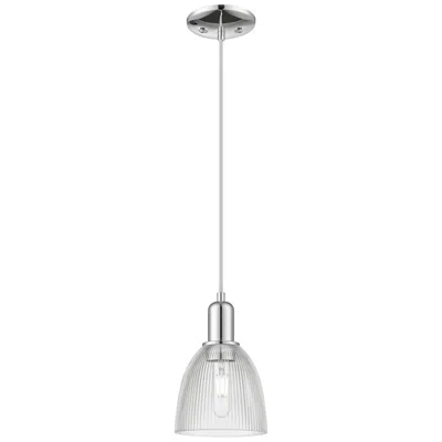 Innovations Lighting Arcadia Castile 6"w Chrome Cord Hung Mini Pendant W/ Clear Shade