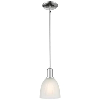Innovations Lighting Arcadia Castile 6"w Chrome Stem Hung Mini Pendant W/ White Shade