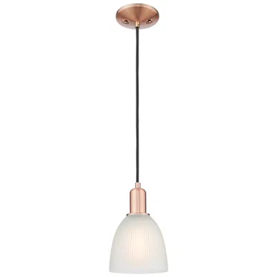 Innovations Lighting Arcadia Castile 6"w Copper Cord Hung Mini Pendant With White Shade