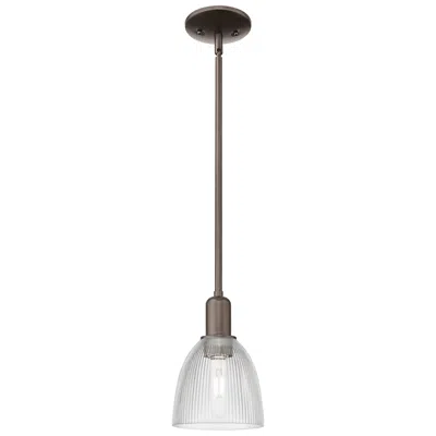 Innovations Lighting Arcadia Castile 6"w Oiled Bronze Stem Hung Mini Pendant W/ Clear Shade