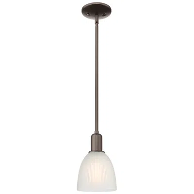 Innovations Lighting Arcadia Castile 6"w Oiled Bronze Stem Hung Mini Pendant W/ White Shade
