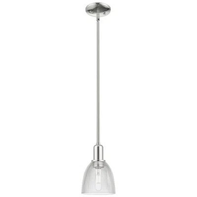 Innovations Lighting Arcadia Castile 6"w Polished Nickel Stem Mini Pendant W/ Clear Shade