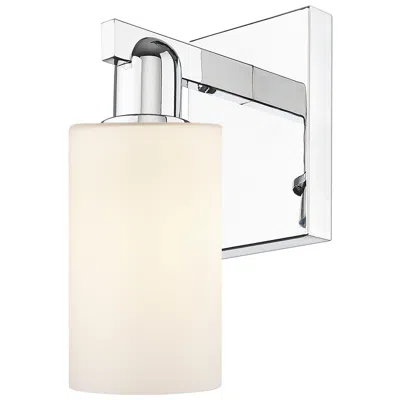 Innovations Lighting Arcadia Clymer 10 1/2"h Polished Chrome Sconce With Matte White Shade