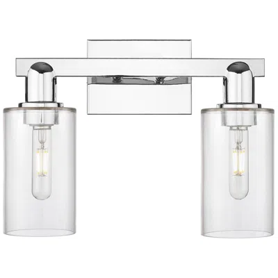 Innovations Lighting Arcadia Clymer 15"w 2 Light Polished Chrome Bath Light W/ Clear Shade