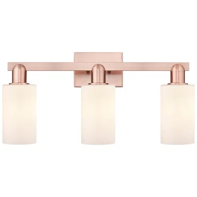 Innovations Lighting Arcadia Clymer 23"w 3 Light Copper Vanity Light With Matte White Shade