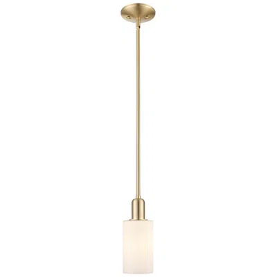 Innovations Lighting Arcadia Clymer 4"w Bronze Stem Mini Pendant W/ Matte White Shade