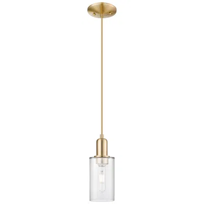 Innovations Lighting Arcadia Clymer 4"w Champagne Bronze Cord Mini Pendant W/ Clear Shade