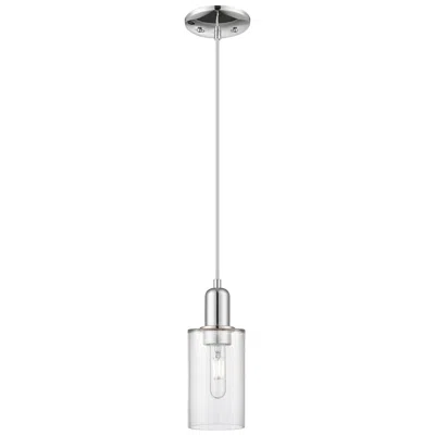 Innovations Lighting Arcadia Clymer 4"w Chrome Cord Hung Mini Pendant W/ Clear Shade