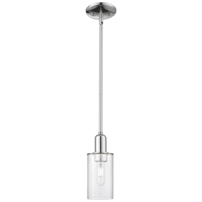 Innovations Lighting Arcadia Clymer 4"w Chrome Stem Hung Mini Pendant W/ Clear Shade
