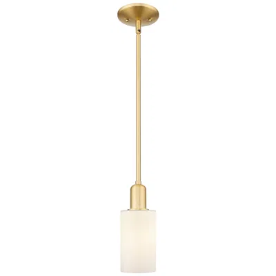 Innovations Lighting Arcadia Clymer 4"w Gold Stem Hung Mini Pendant W/ Matte White Shade