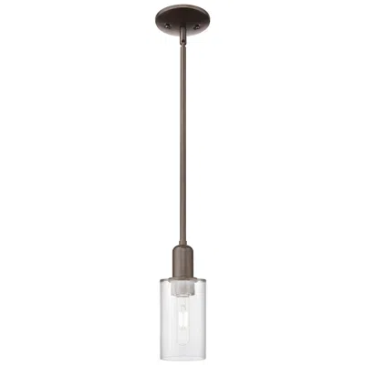 Innovations Lighting Arcadia Clymer 4"w Oiled Bronze Stem Hung Mini Pendant W/ Clear Shade
