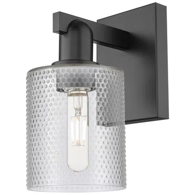 Innovations Lighting Arcadia Cobbleskill 11" High Matte Black Sconce With Clear Shade