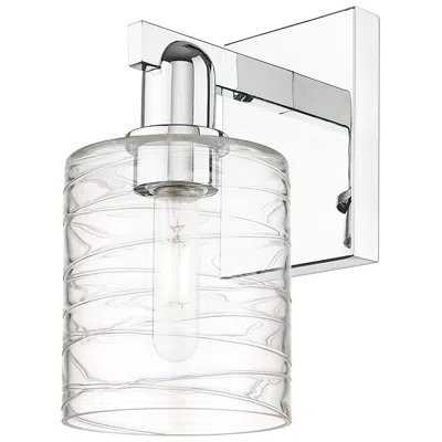 Innovations Lighting Arcadia Cobbleskill 11"h Polished Chrome Sconce With Deco Swirl Shade