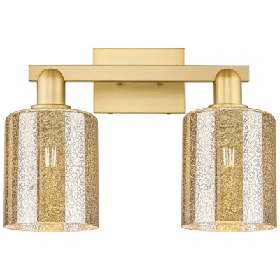 Innovations Lighting Arcadia Cobbleskill 16"w 2 Light Gold Vanity Light W/ Mercury Shade