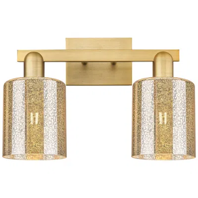 Innovations Lighting Arcadia Cobbleskill 16"w 2-lt Brushed Brass Vanity W/ Mercury Shade