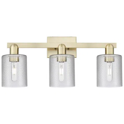 Innovations Lighting Arcadia Cobbleskill 24"w 3 Light Brass Vanity Light With Clear Shade