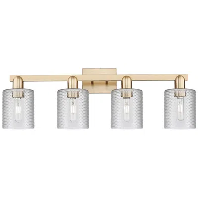 Innovations Lighting Arcadia Cobbleskill 32"w 4 Light Bronze Vanity Light W/ Clear Shade