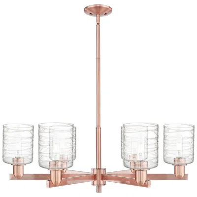 Innovations Lighting Arcadia Cobbleskill 35"w 6 Light Copper Stem Chandelier W/ Deco Shade