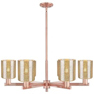 Innovations Lighting Arcadia Cobbleskill 35"w 6-lt Copper Stem Chandelier W/ Mercury Shade