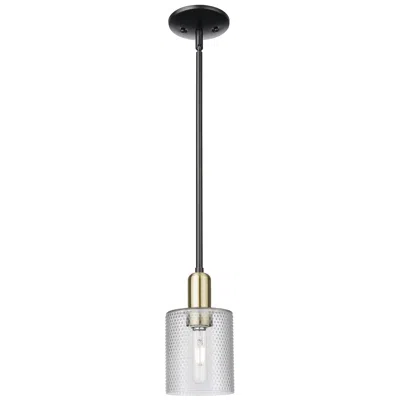 Innovations Lighting Arcadia Cobbleskill 5"w Black Brass Stem Mini Pendant W/ Clear Shade