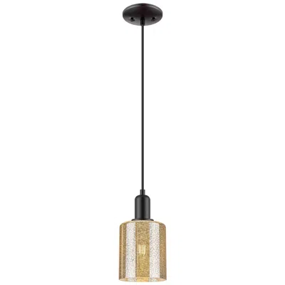 Innovations Lighting Arcadia Cobbleskill 5"w Black Cord Hung Mini Pendant W/ Mercury Shade