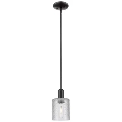 Innovations Lighting Arcadia Cobbleskill 5"w Black Stem Hung Mini Pendant W/ Clear Shade