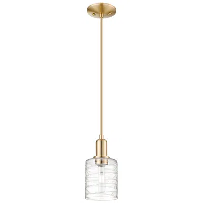 Innovations Lighting Arcadia Cobbleskill 5"w Bronze Cord Mini Pendant W/ Deco Swirl Shade
