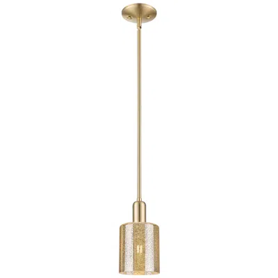 Innovations Lighting Arcadia Cobbleskill 5"w Bronze Stem Mini Pendant W/ Mercury Shade In Gold