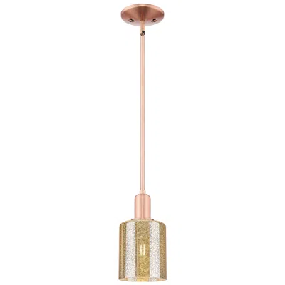 Innovations Lighting Arcadia Cobbleskill 5"w Copper Stem Hung Mini Pendant W/ Mercury Shade