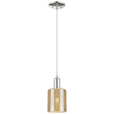 Innovations Lighting Arcadia Cobbleskill 5"w Polished Nickel Cord Pendant W/ Mercury Shade In Gold