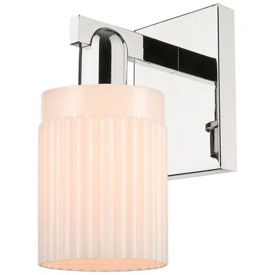 Innovations Lighting Arcadia Hadley 11" High Polished Nickel Sconce With Matte White Shade