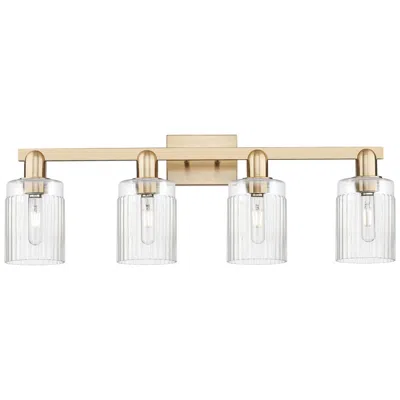 Innovations Lighting Arcadia Hadley 32"w 4 Light Bronze Vanity Light W/ Clear Shade