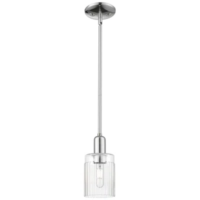 Innovations Lighting Arcadia Hadley 5"w Chrome Stem Hung Mini Pendant W/ Clear Shade