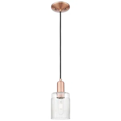 Innovations Lighting Arcadia Hadley 5"w Copper Cord Hung Mini Pendant With Clear Shade