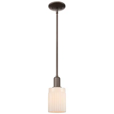 Innovations Lighting Arcadia Hadley 5"w Oiled Bronze Stem Mini Pendant W/ Matte White Shade