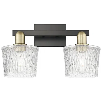Innovations Lighting Arcadia Niagara 18"w 2 Light Black Brass Vanity Light W/ Clear Shade