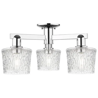 Innovations Lighting Arcadia Niagara 24"w 3 Light Chrome Semi.flush Mount W/ Clear Shade