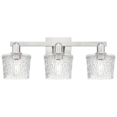 Innovations Lighting Arcadia Niagara 26"w 3 Light Brushed Nickel Bath Light W/ Clear Shade
