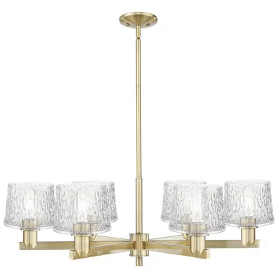 Innovations Lighting Arcadia Niagara 36"w 6 Light Brass Stem Hung Chandelier W/ Clear Shade