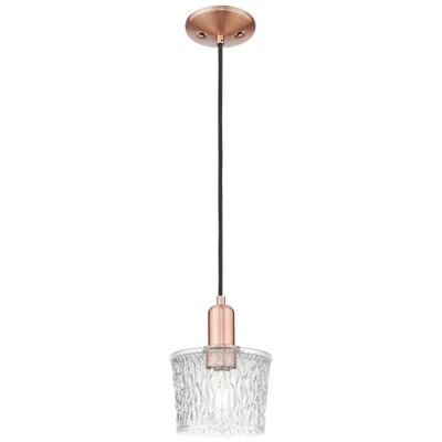 Innovations Lighting Arcadia Niagara 7"w Copper Cord Hung Mini Pendant With Clear Shade