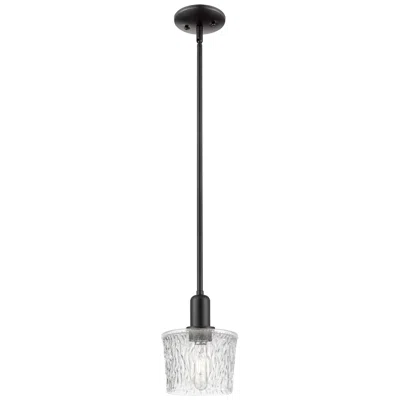 Innovations Lighting Arcadia Niagara 7"w Matte Black Stem Hung Mini Pendant W/ Clear Shade