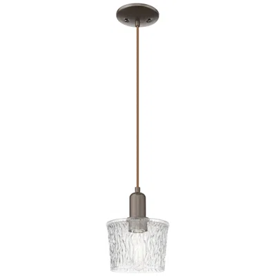 Innovations Lighting Arcadia Niagara 7"w Oiled Bronze Cord Hung Mini Pendant W/ Clear Shade