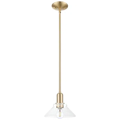 Innovations Lighting Arcadia Orwell 8"w Champagne Bronze Stem Mini Pendant W/ Clear Shade