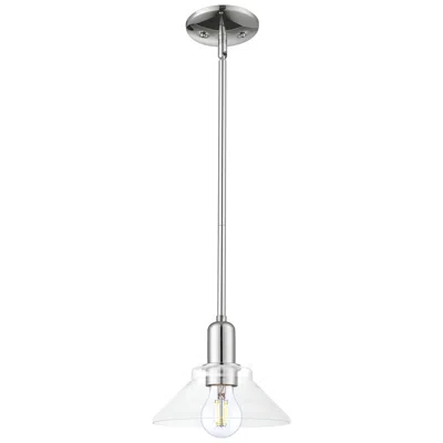 Innovations Lighting Arcadia Orwell 8"w Chrome Stem Hung Mini Pendant W/ Clear Shade
